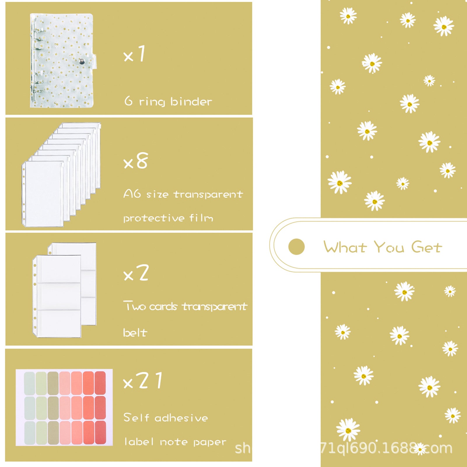 Wholesale PU A6 Loose Leaf Clip Zipper Bag Transparent Creative Loose Leaf Notebook